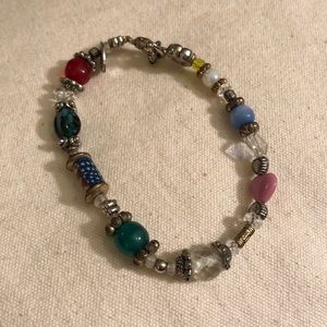 🍀 4/$15 Unique bracelet with hearts, beads, and American flag